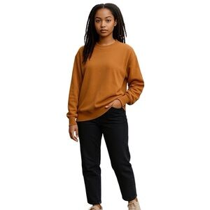 Aerie Orange Sweatshirt Cozy Essential size small